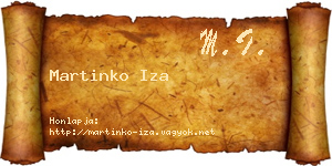 Martinko Iza névjegykártya